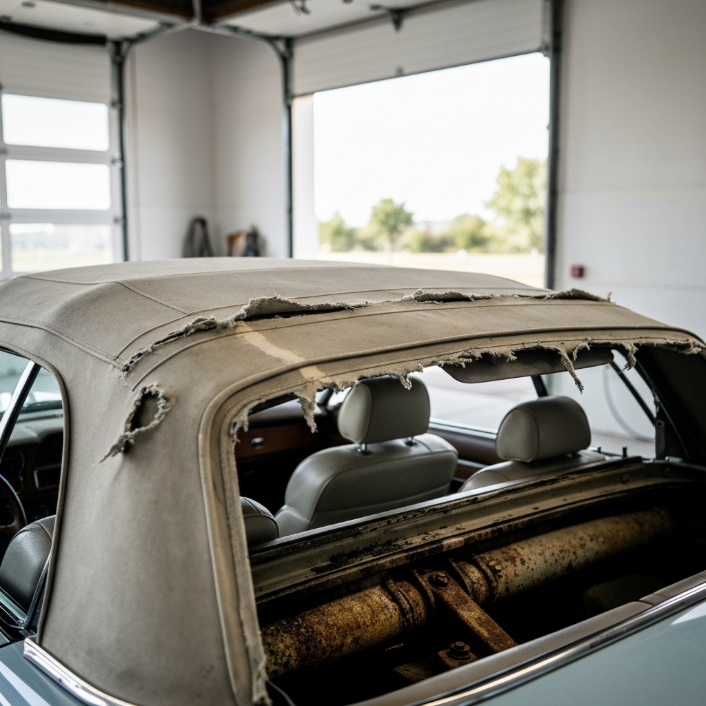 Convertible Top Restoration - Before