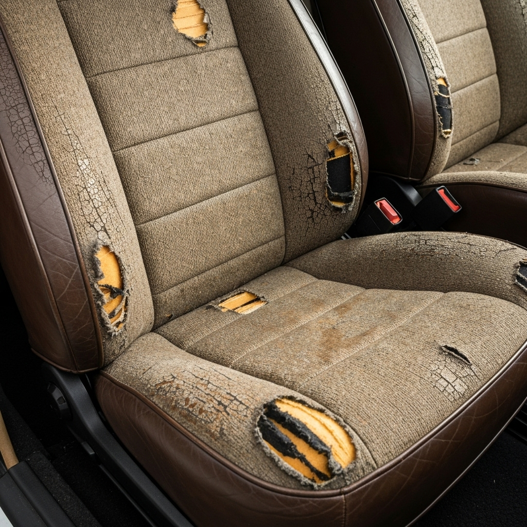 Mercedes Seat Restoration - before